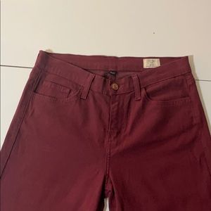 Maroon flare jeans